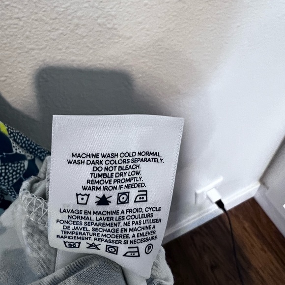 NWOT Lands End Fit and Flare Faux Wrap Dress Angelfish PL Sundress - Picture 5 of 7